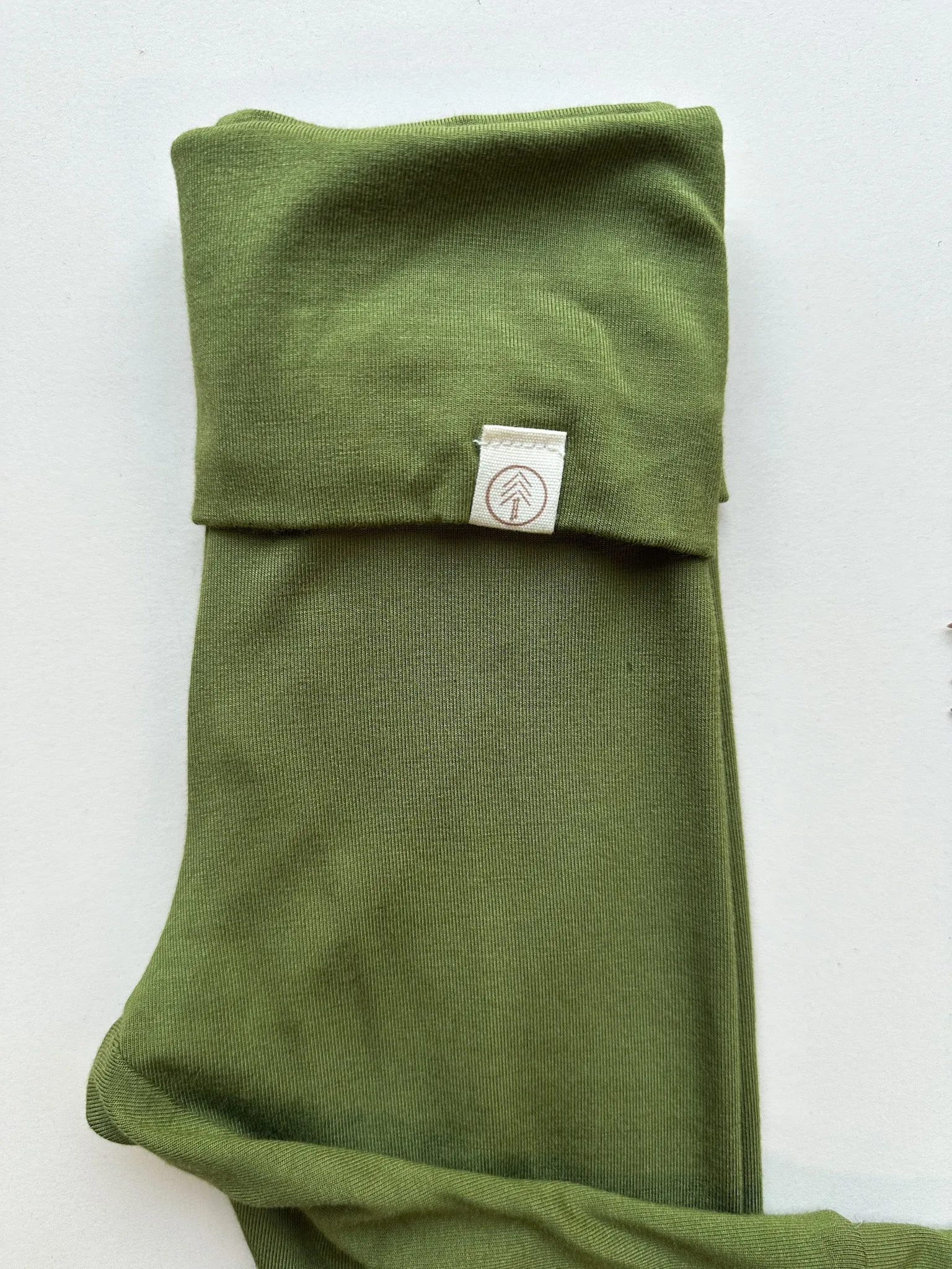 Fold-Over Footie Bamboo Leggings | Olive