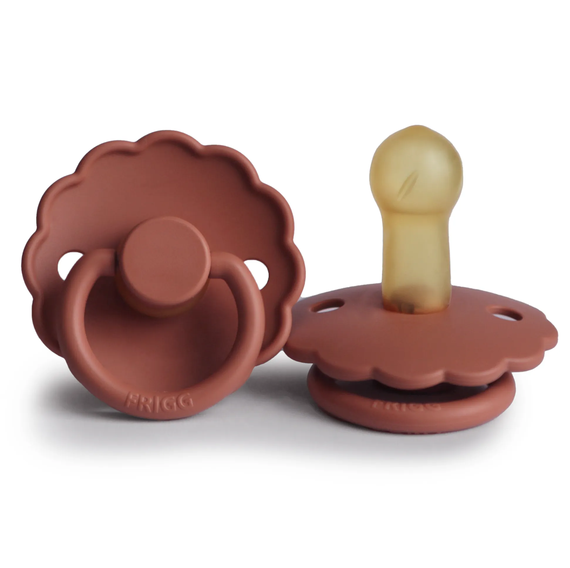 FRIGG Daisy Latex Baby Pacifier 1-Pack Baked Clay