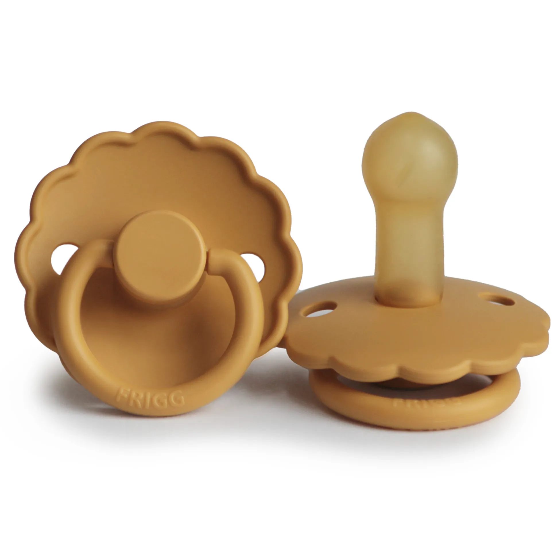 FRIGG Daisy Latex Baby Pacifier 1-Pack Honey Gold