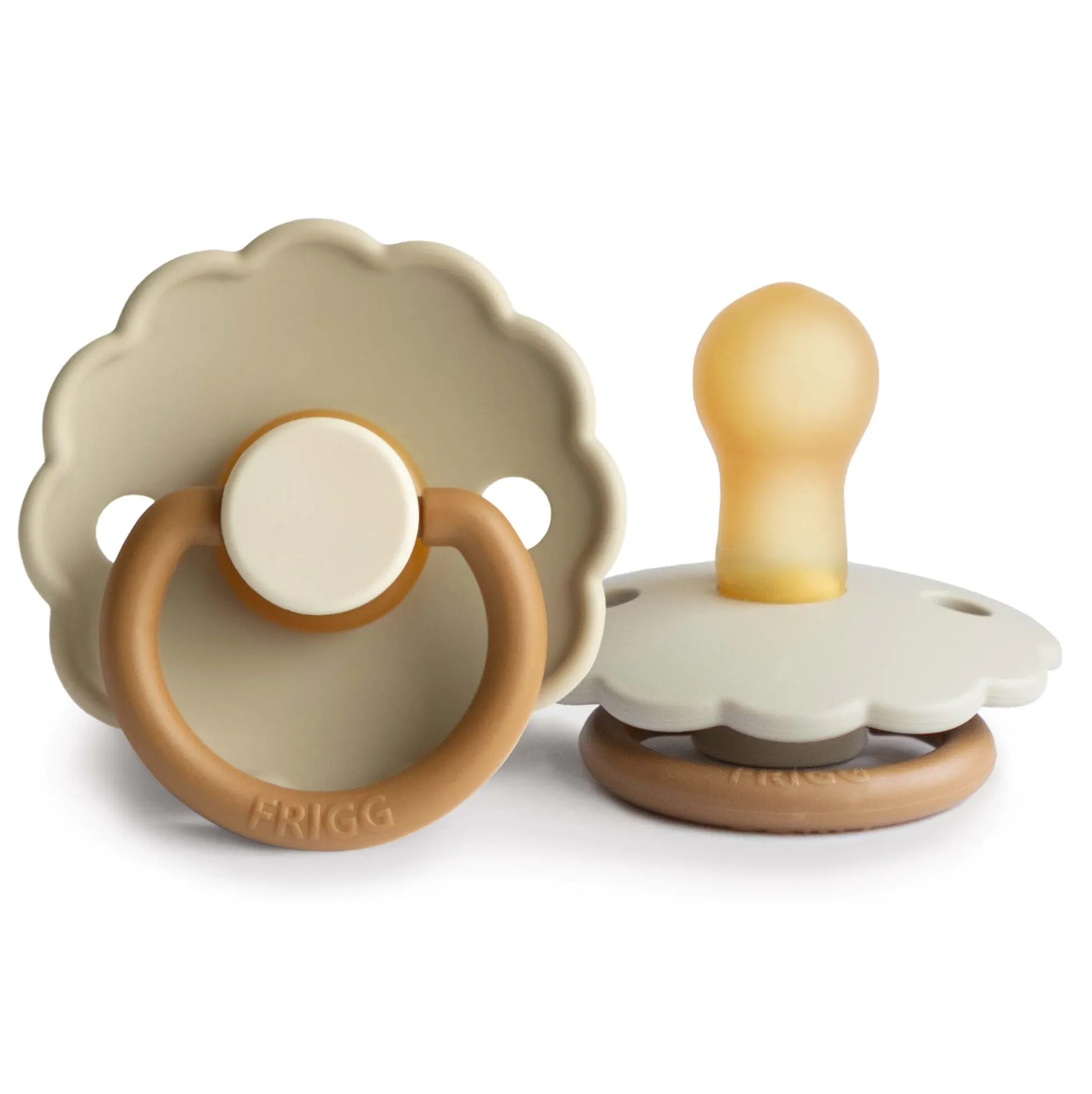 FRIGG Daisy Latex Baby Pacifier 2-Pack Willow/Desert