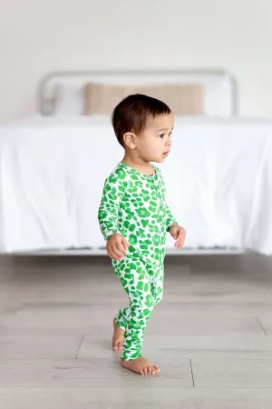 Green Leopard Baby Romper