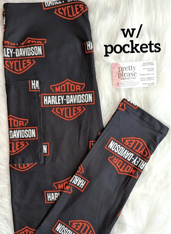 Harley HD Luxe Super SOFT Luxe Leggings Motorcycle Bike Riding OS TC Plus rts
