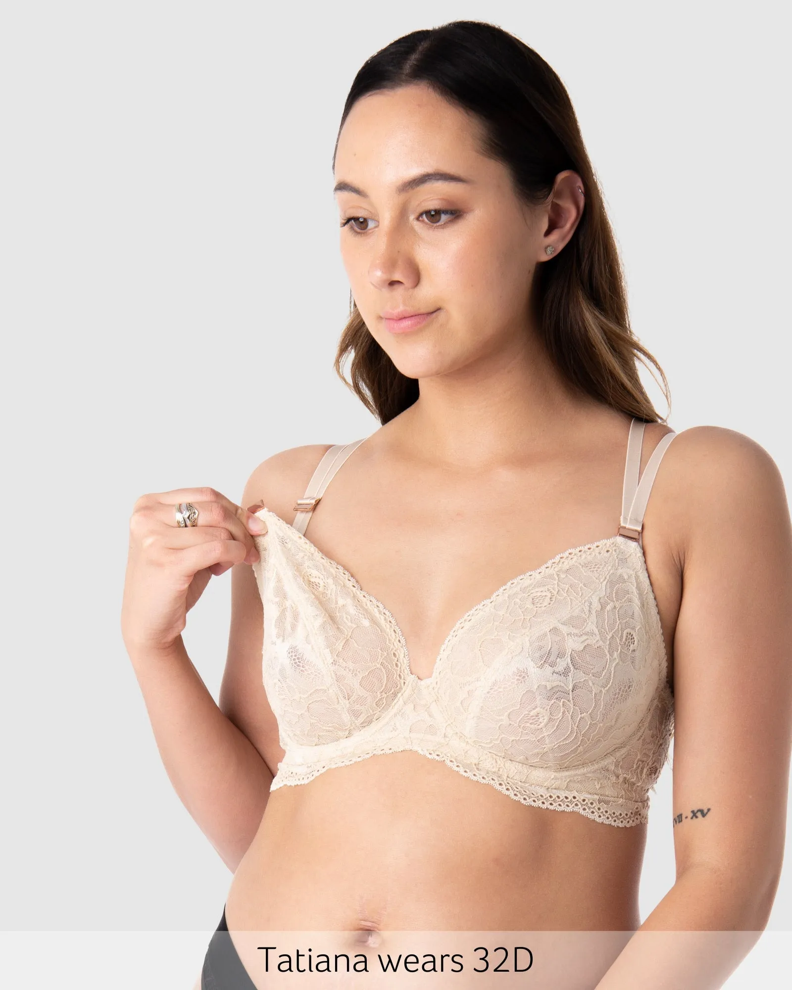HEROINE PLUNGE SAND NURSING BRA - FLEXI UNDERWIRE