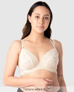 HEROINE PLUNGE SAND NURSING BRA - FLEXI UNDERWIRE