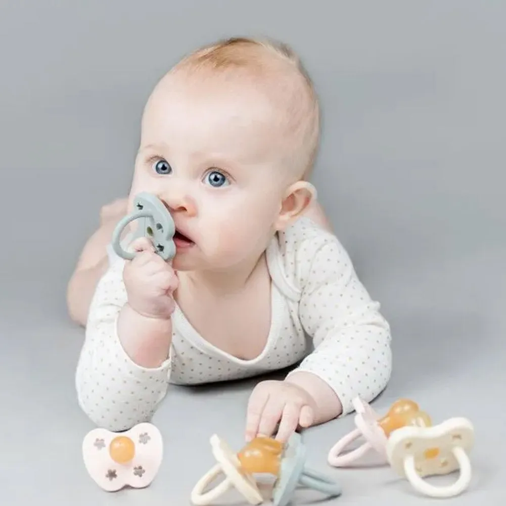 Hevea Colourful Round Pacifier - Mellow Mint Ducks (0-3 Months)