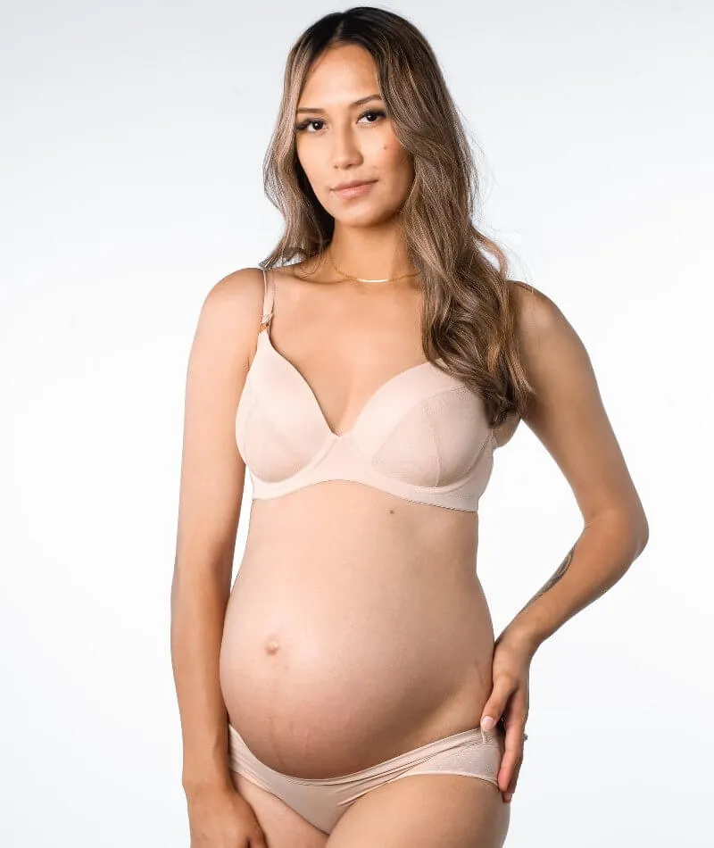 Hotmilk Lunar Eclipse Plunge Contour Nursing Bra - Naked