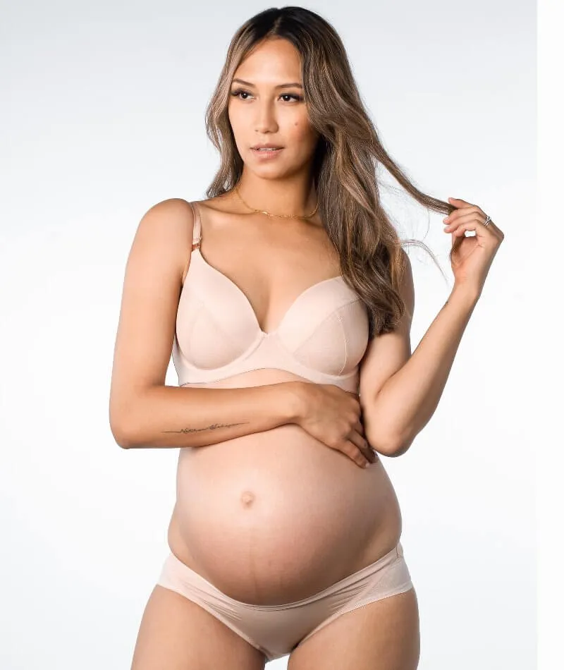 Hotmilk Lunar Eclipse Plunge Contour Nursing Bra - Naked