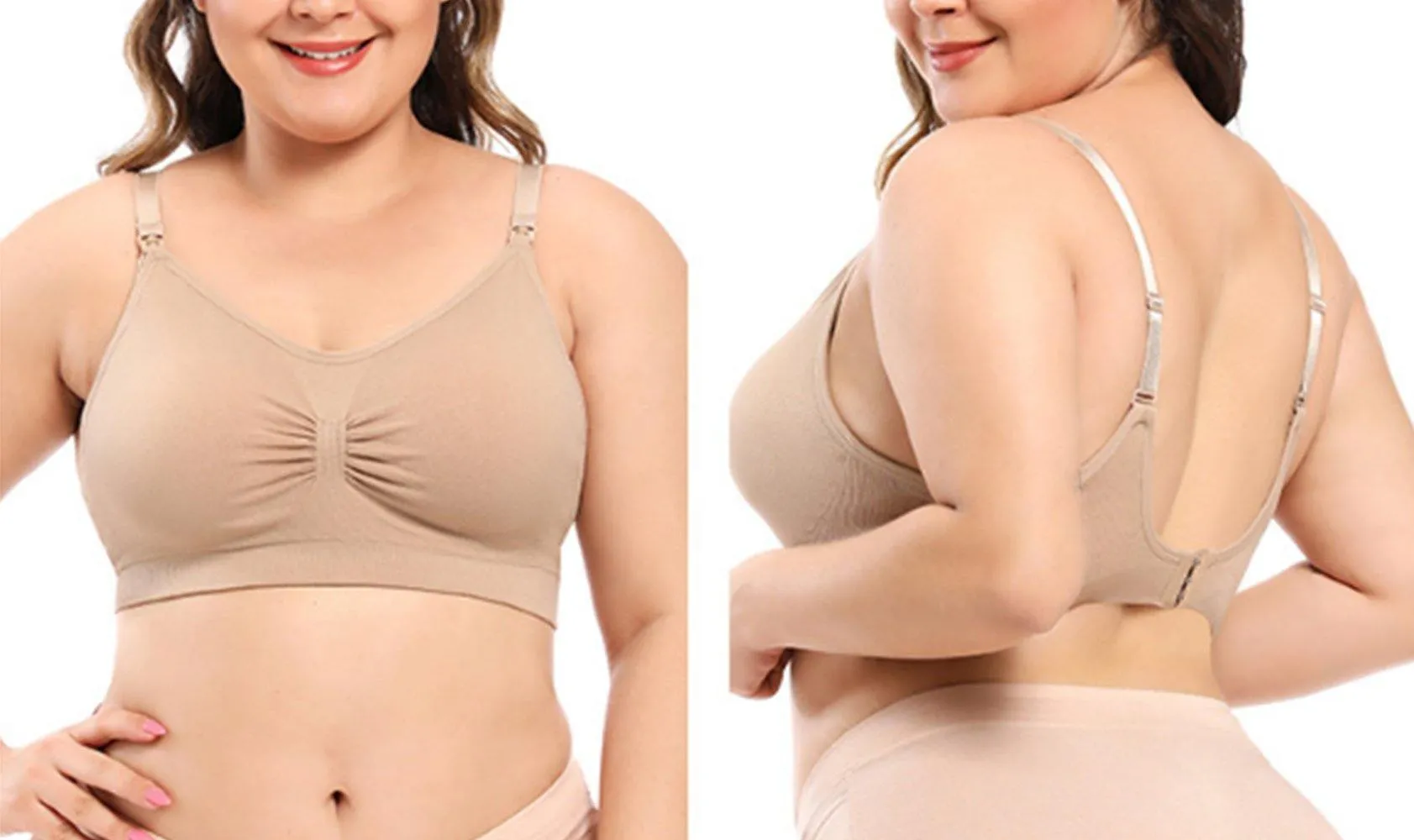 iLoveSIA 3PACK Plus Size Wireless Nursing Bra Breast Feeding Bra
