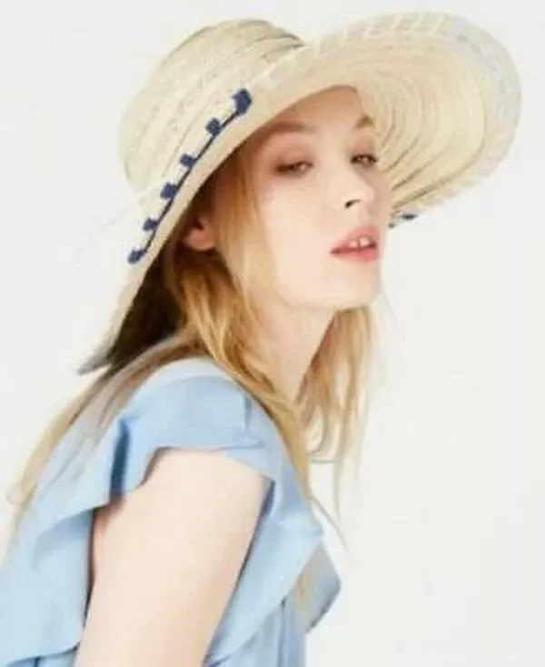 I.n.c. UPF 50  sun protection Whipstitch Edge Floppy Hat