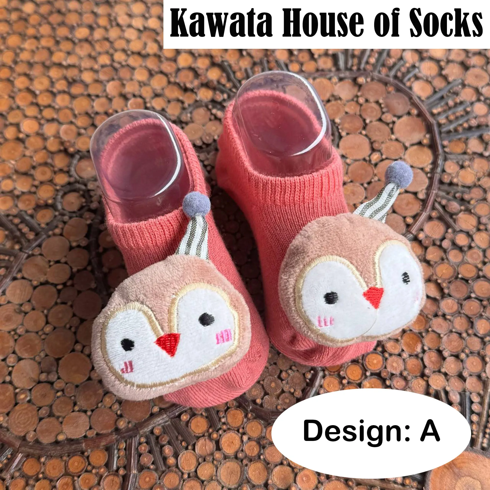 Kawata Cotton Toy Plush Baby Socks (4-15 months old)