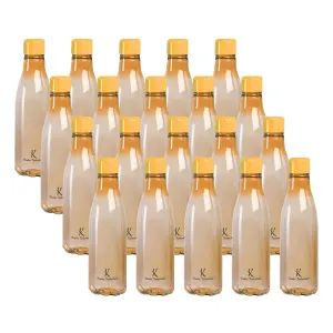 Kuber Industries BPA Free Plastic Water Bottles | Unbreakable, Leak Proof, 100% Food Grade Plastic | For Kids & Adults | Refrigerator Plastic Bottle Set of 4|Orange (Pack Of 5)