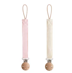 Linen Pacifier Clip 2-pack