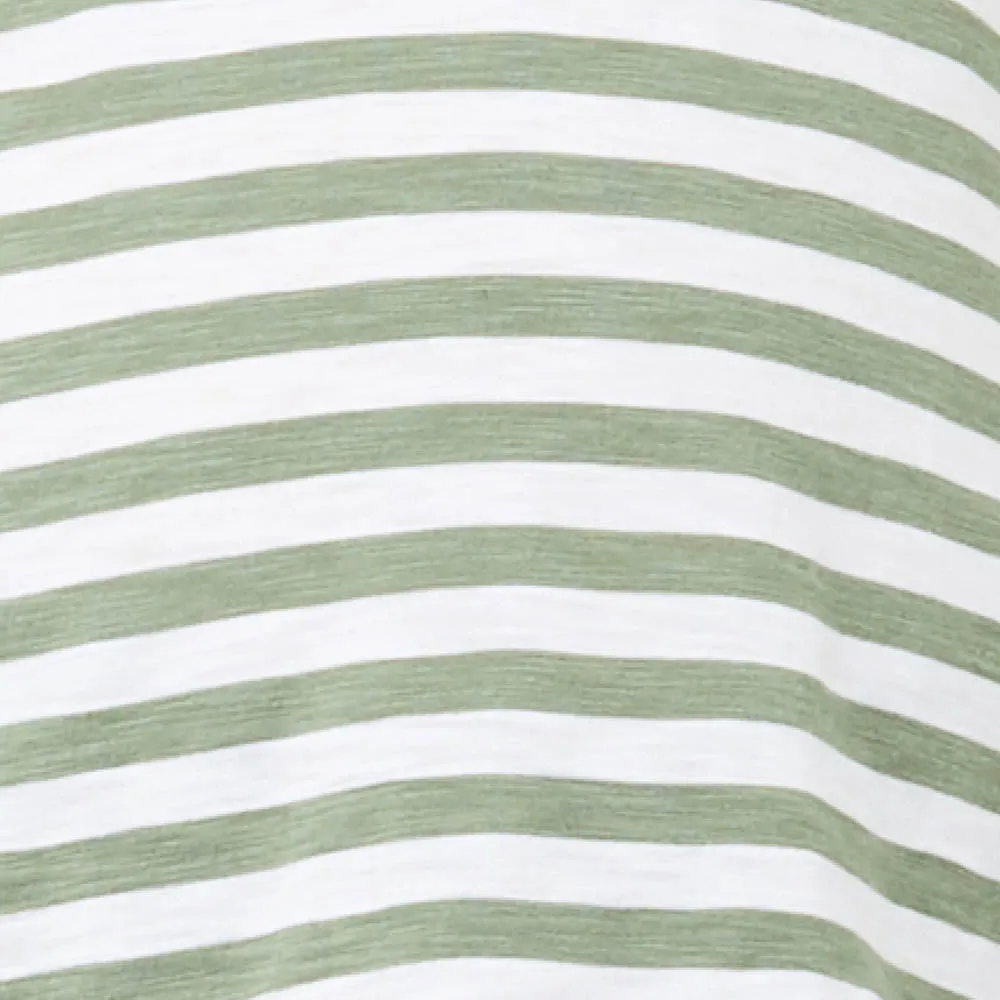 'Lionel' Nursing Tee - Moss/White