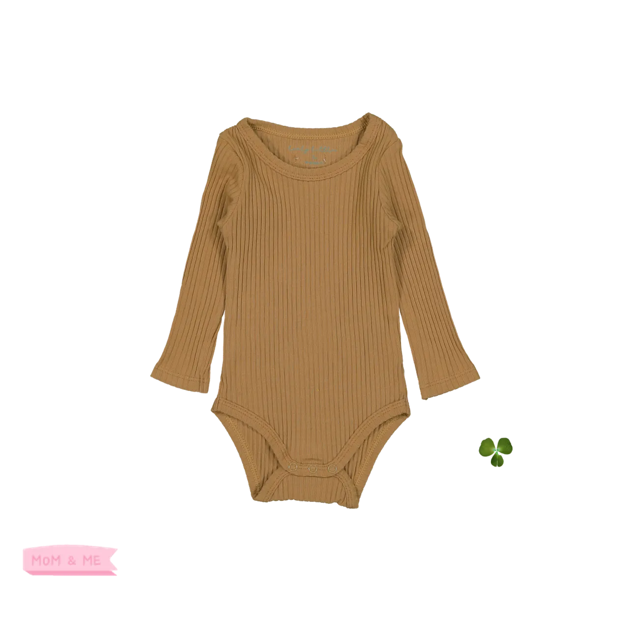 Lovley Littles The Ribbed Long Sleeve Onesie Cider