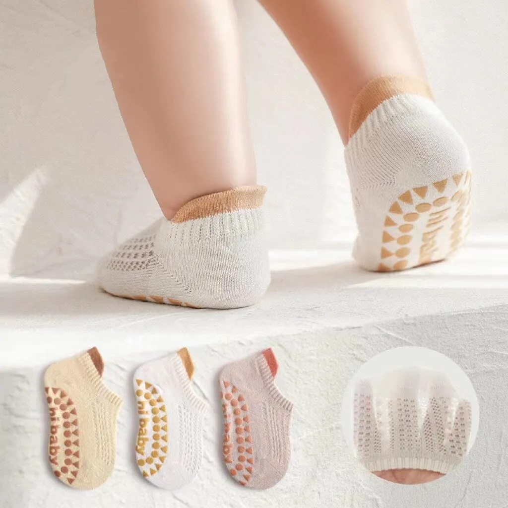 Lula Mesh Non-Slip Socks [Set of 3]