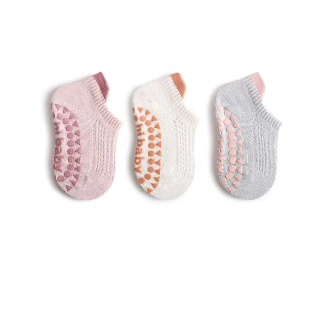 Lula Mesh Non-Slip Socks [Set of 3]