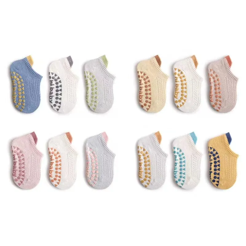 Lula Mesh Non-Slip Socks [Set of 3]