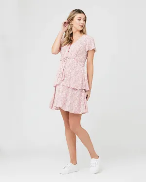 'Lulu' Nursing Dress - Rose / White