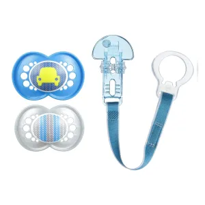 MAM Trend Collection 2-Pack Pacifiers With Clip - Boy (6  Months)