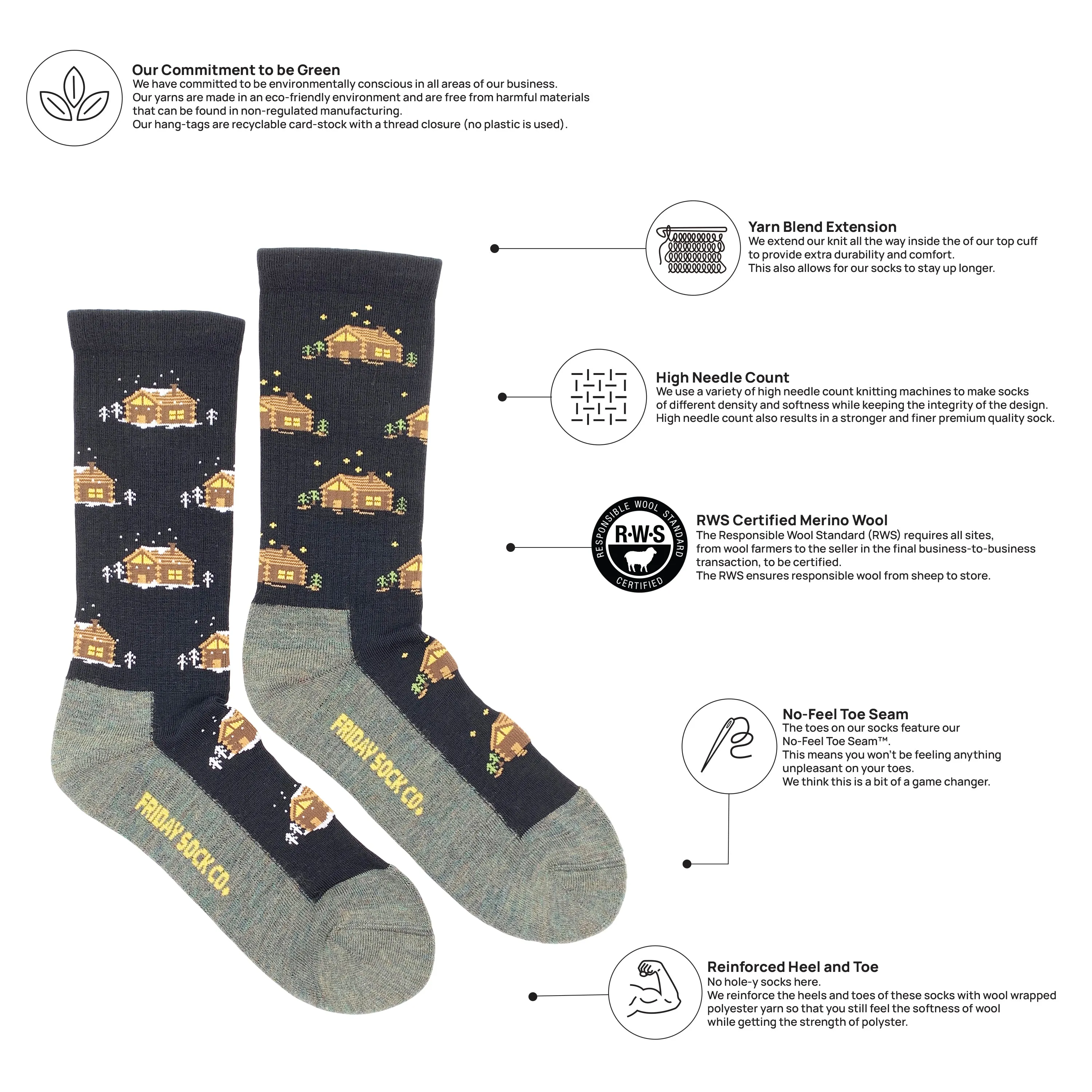 Men's Cabin Merino Wool Socks