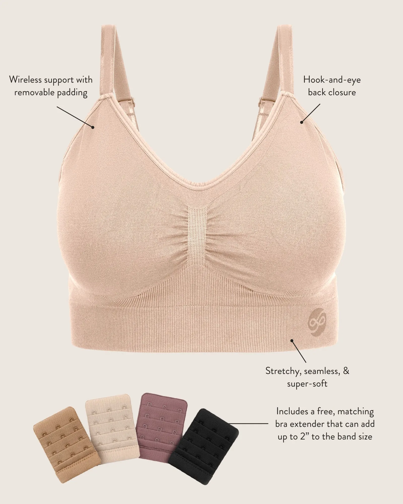 Nellie Sublime® Wireless Bra | Fig