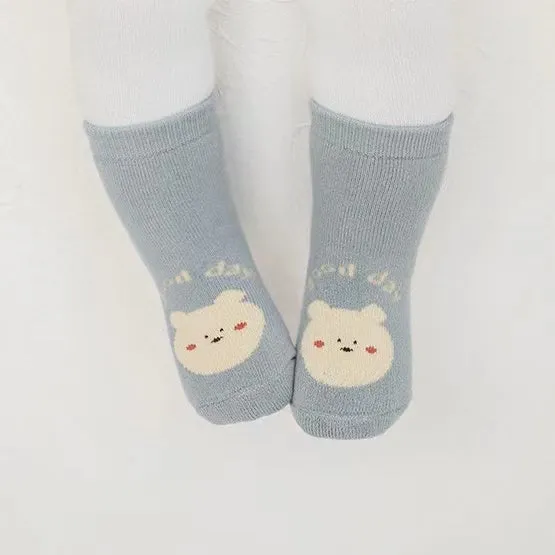 Nini Cartoon Thick Terry Warm Baby Socks [Set of 3]