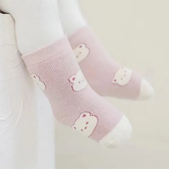 Nini Cartoon Thick Terry Warm Baby Socks [Set of 3]
