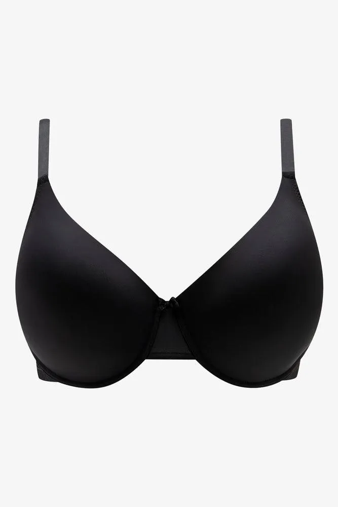 Plus Size 2 Pack T-Shirt Bras Black & Natural