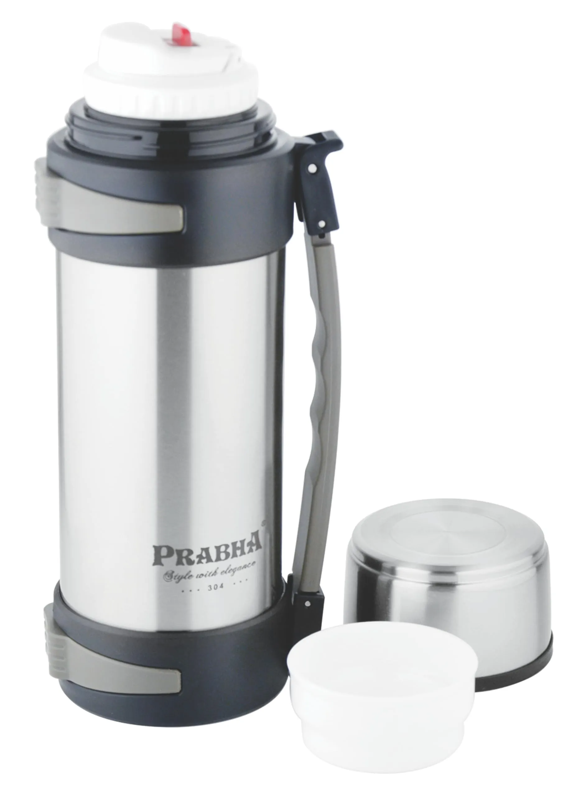 Prabha Stainless Steel Vacuum Flask - 1800ml | Genuine Material | Best for 24X7 Hours of Hot or Cold Drinks