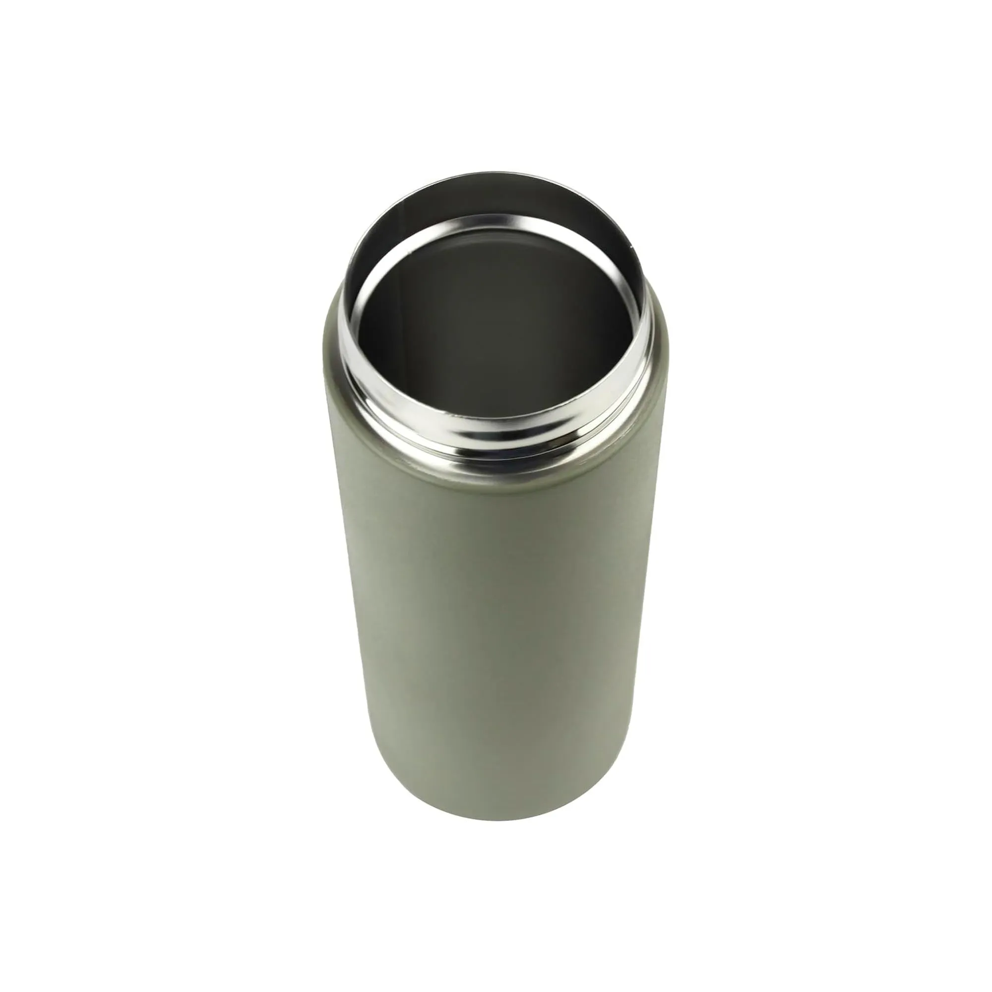 Premium Stainless Steel Travel Mug Flask - Matt Khaki - 500 ml