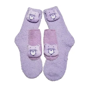 Purple Bear Mommy and Me Matching Socks
