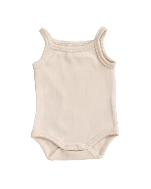 Ribbed Tank Bodysuit – Cream