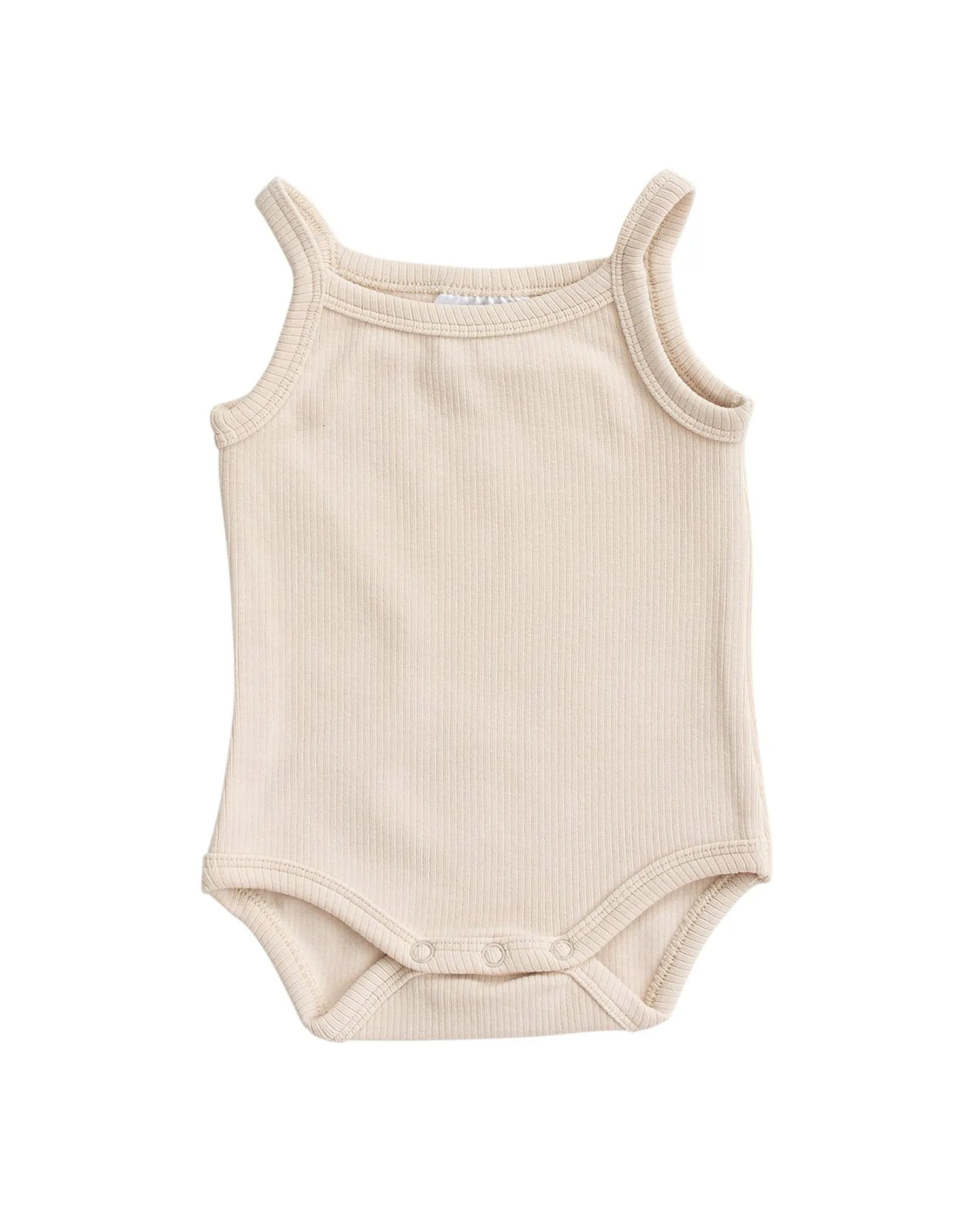 Ribbed Tank Bodysuit – Cream