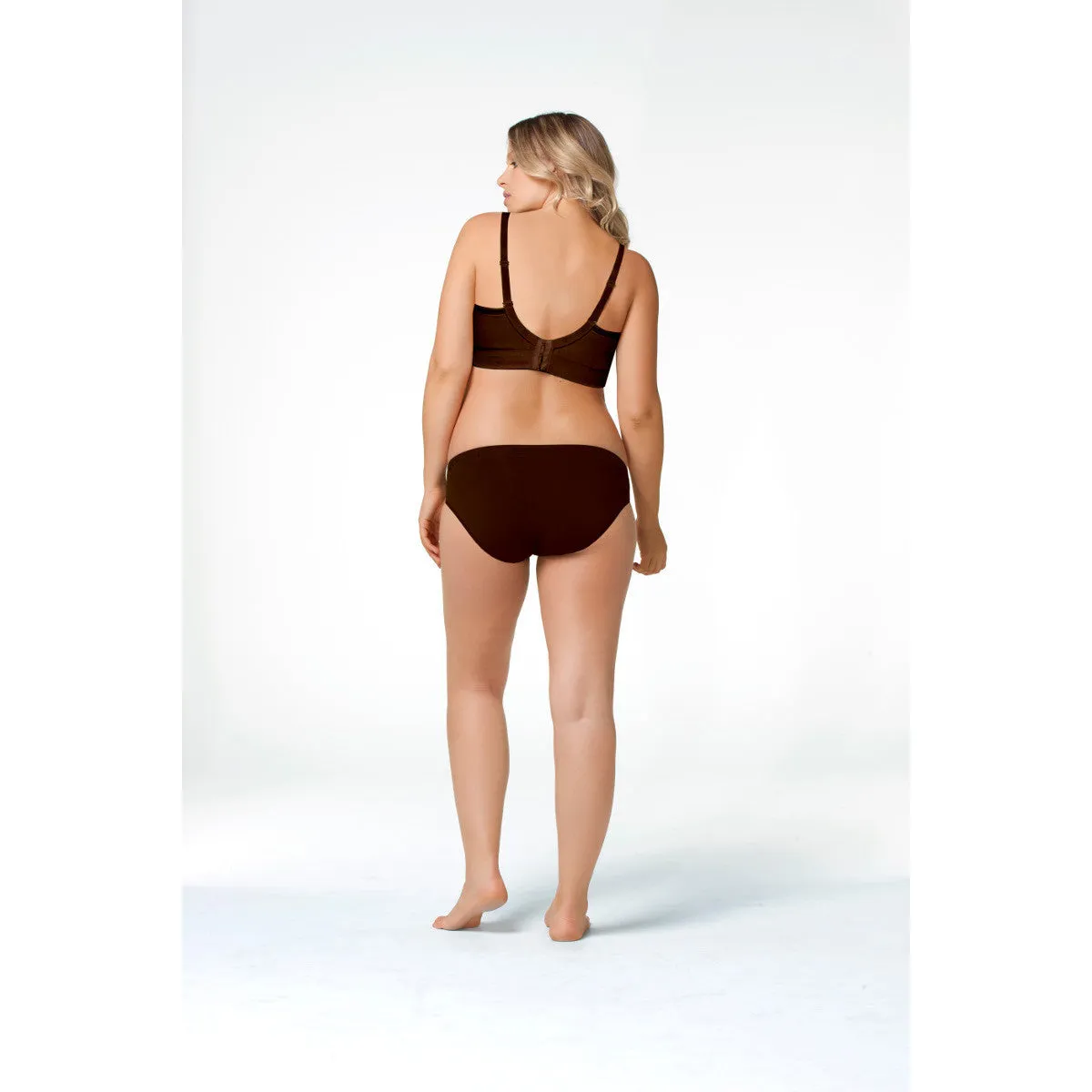 Rock Candy Chocolate Brown Seamless Nursing Bra - Cake
