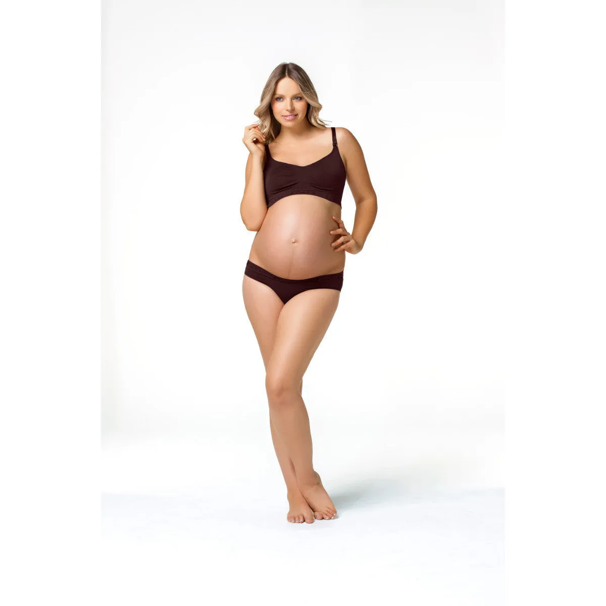 Rock Candy Chocolate Brown Seamless Nursing Bra - Cake
