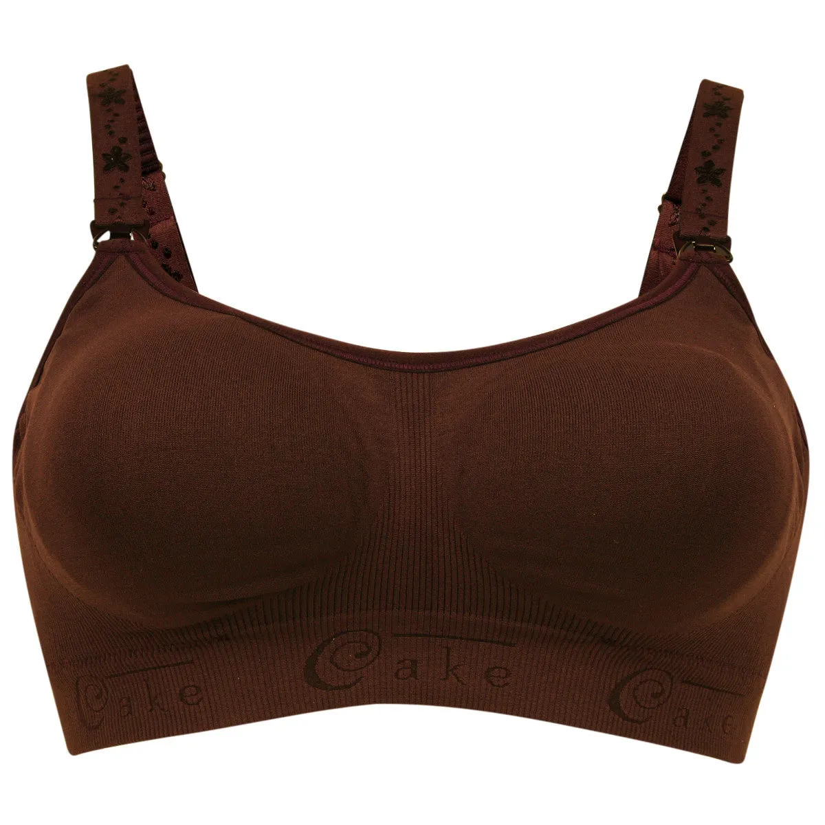 Rock Candy Chocolate Brown Seamless Nursing Bra - Cake
