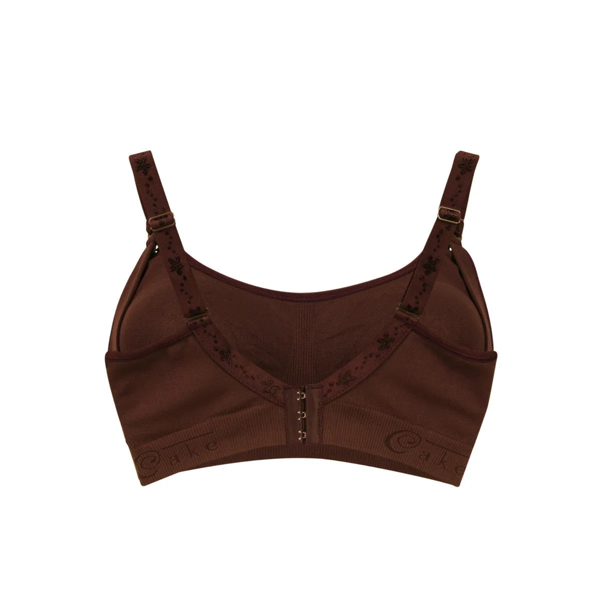 Rock Candy Chocolate Brown Seamless Nursing Bra - Cake