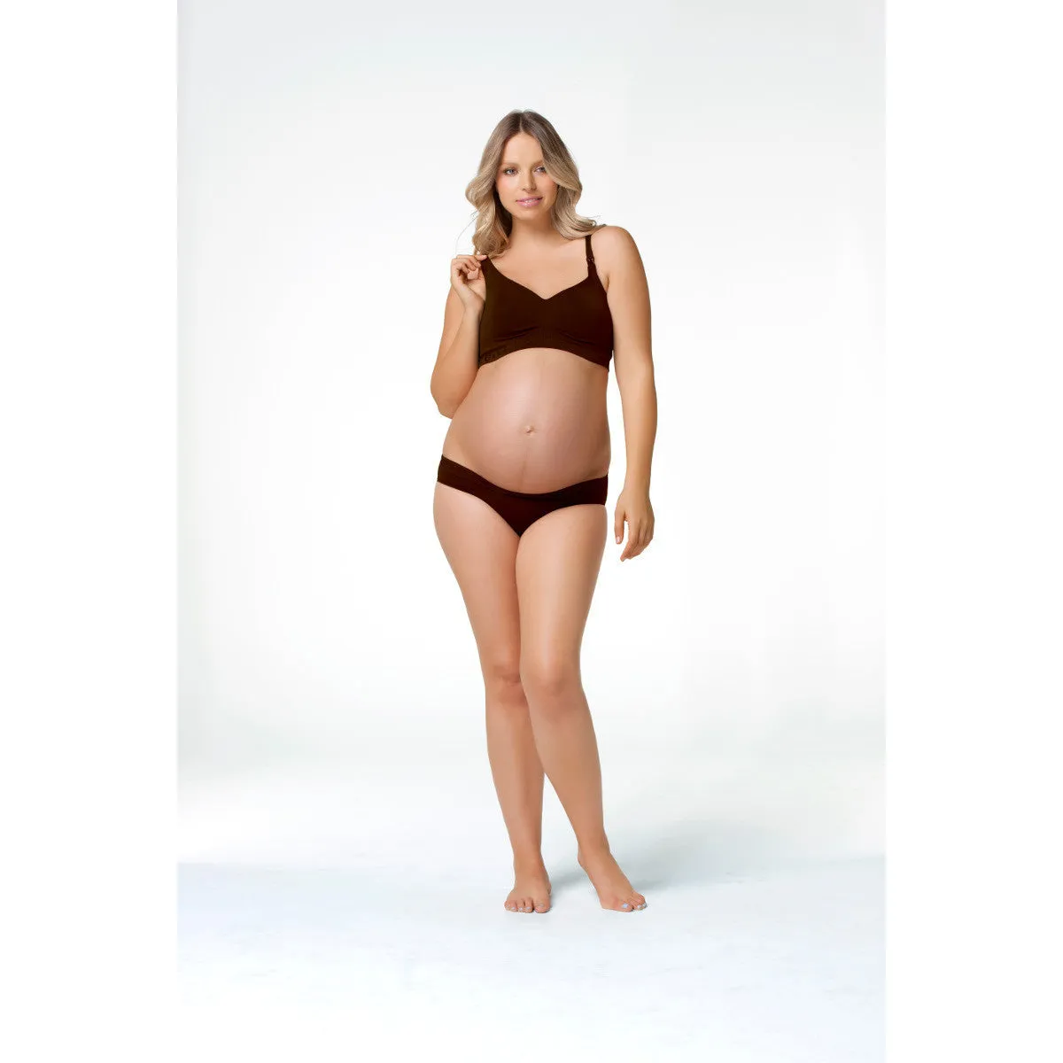 Rock Candy Chocolate Brown Seamless Nursing Bra - Cake