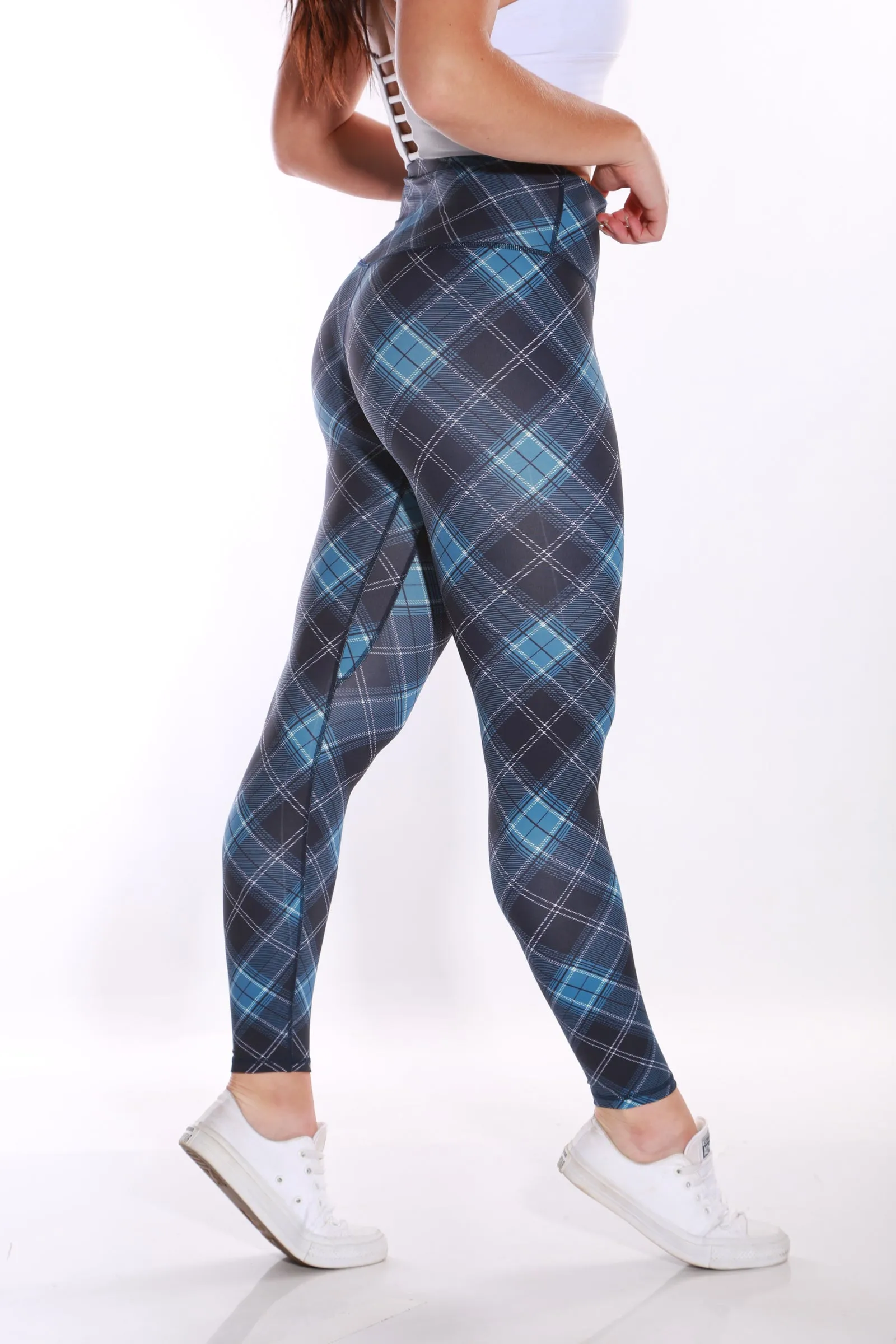 Shapewear TNG Expression leggings - blue Argyle