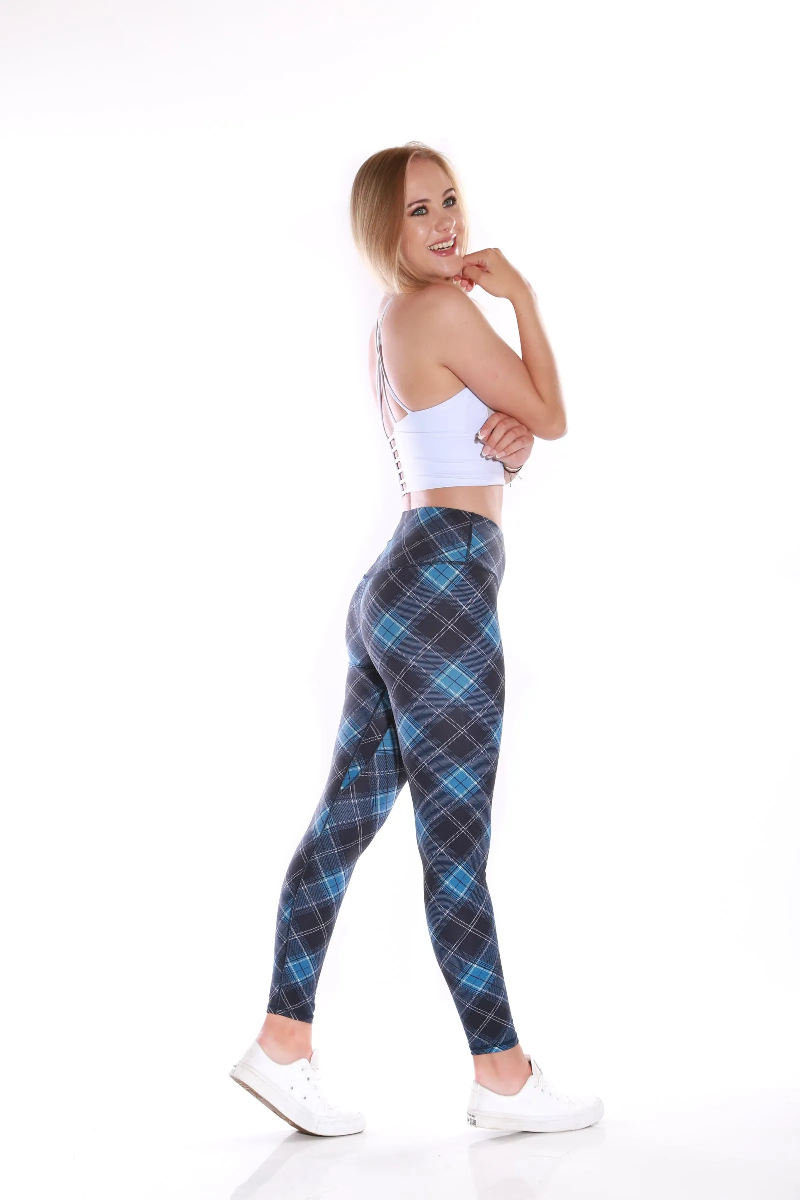 Shapewear TNG Expression leggings - blue Argyle