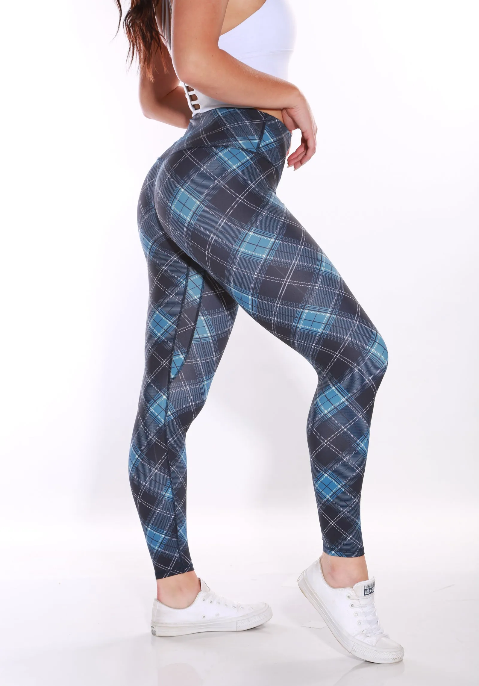 Shapewear TNG Expression leggings - blue Argyle