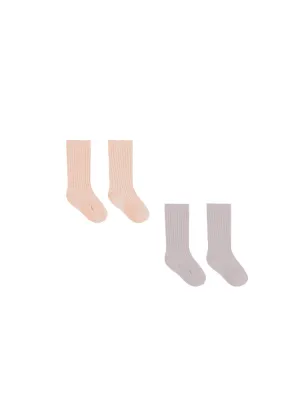 Sock Set in Melon/Lavander
