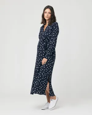 Spot Shirt Dress Navy / White