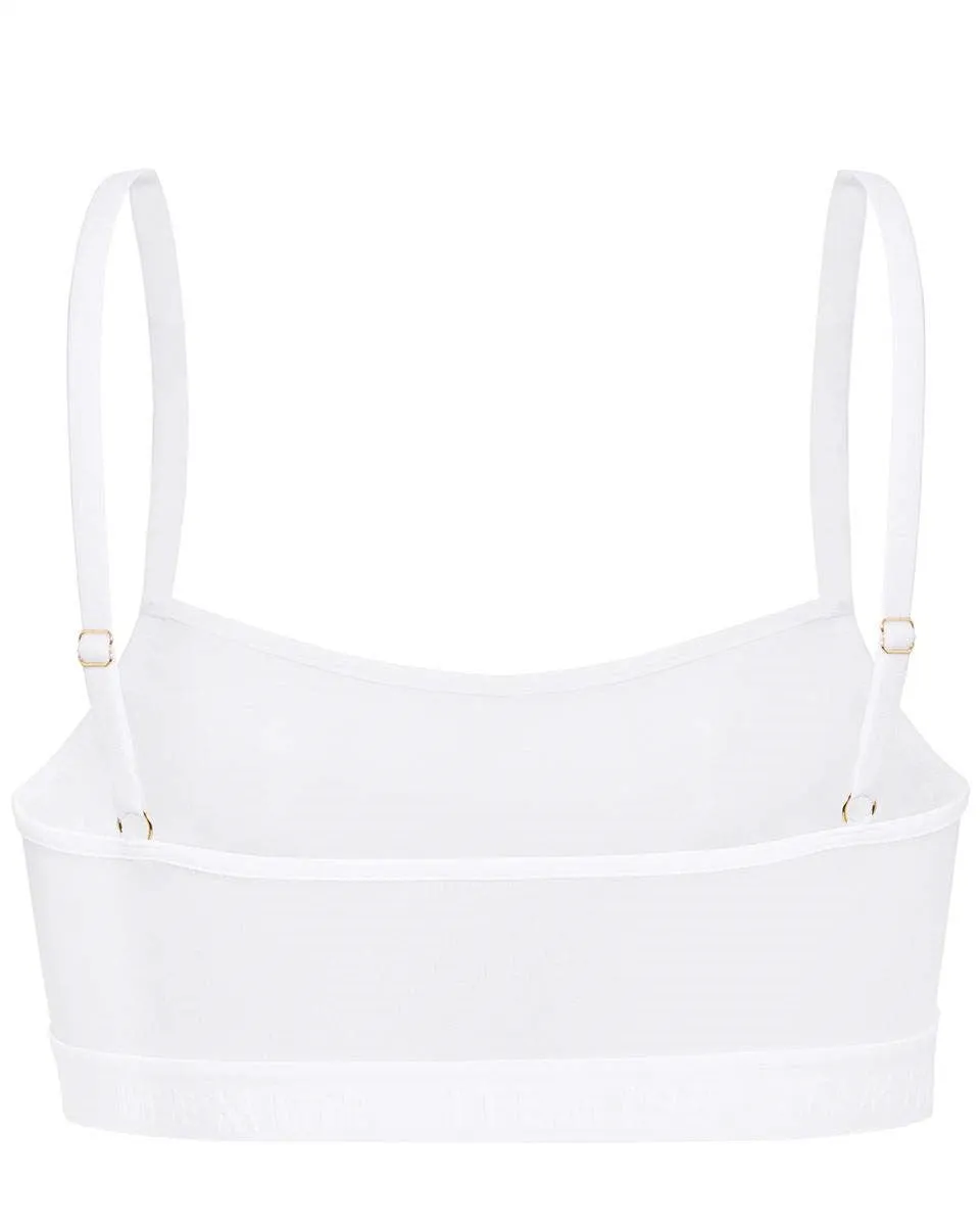 Supportive Power Mesh Bralette White