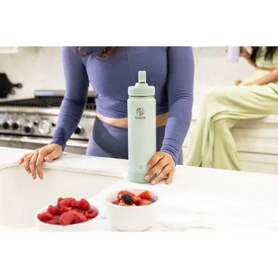 Takeya 22oz Actives Insulated Stainless Steel Water Bottle with Straw Lid - Fresh Mint