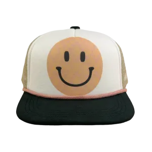 Tiny Whales Happy Camper Natural / Black Trucker Hat