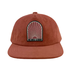 Tiny Whales No Bad Vibes Rust Snap Back Hat