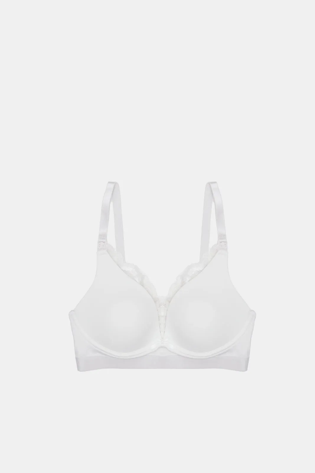 Women Pink And White Nursing Bra Set (Pack Of 2)