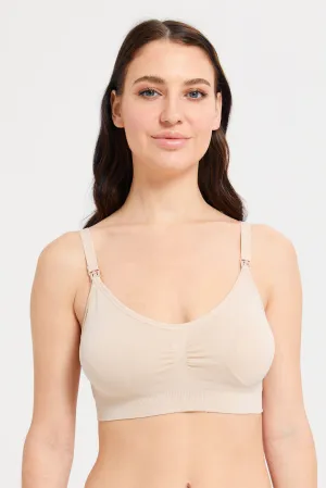 Women White And Nude Nursing Bras (Pack Of 2)