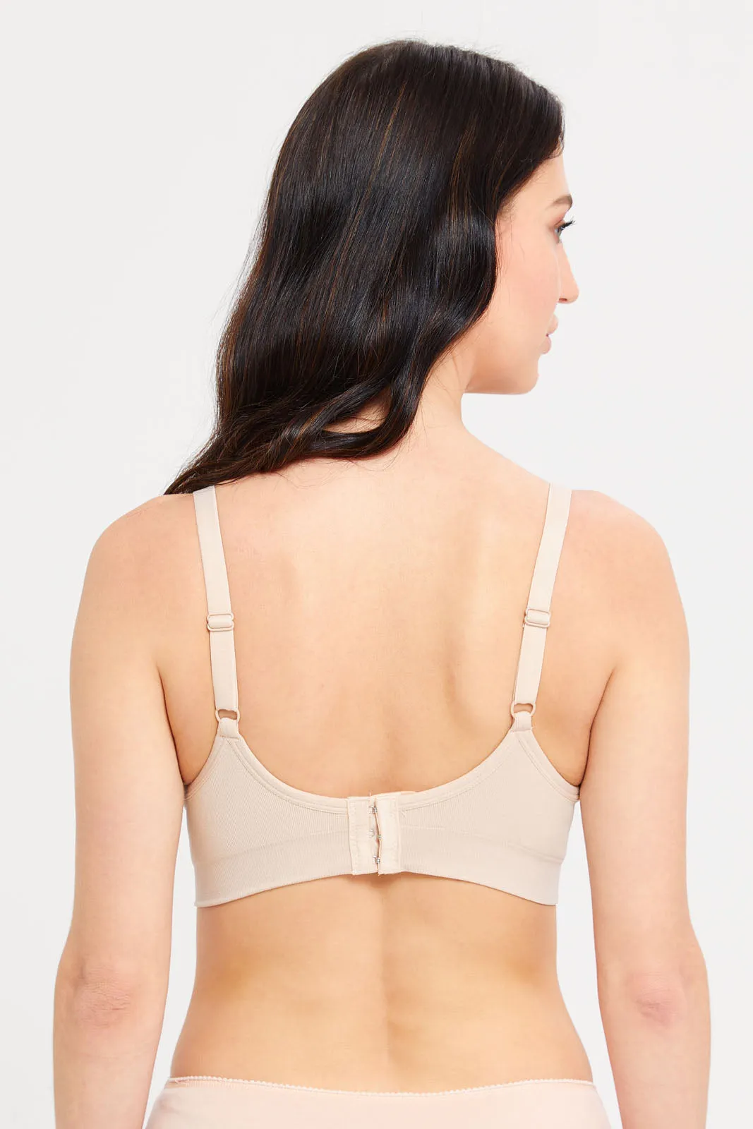 Women White And Nude Nursing Bras (Pack Of 2)